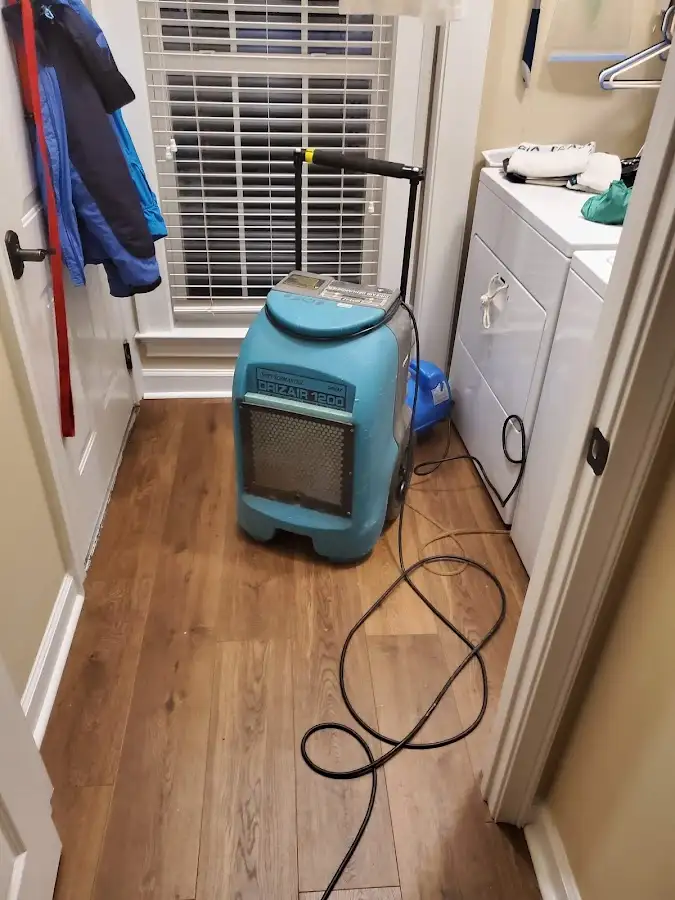 Commercial dehumidifier deployed for Flood Damage Cleanup in Isanti